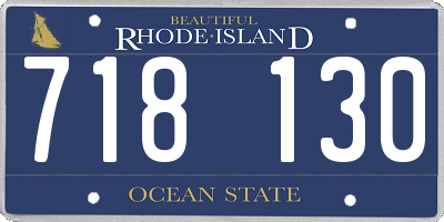 RI license plate 718130