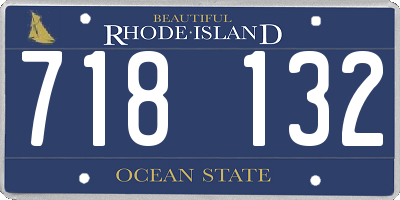 RI license plate 718132
