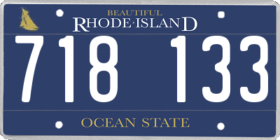RI license plate 718133