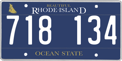 RI license plate 718134