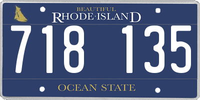 RI license plate 718135