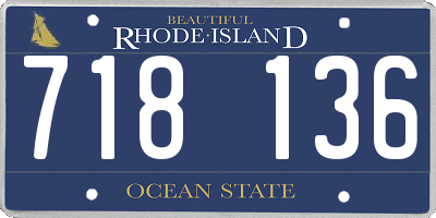 RI license plate 718136