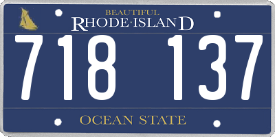 RI license plate 718137