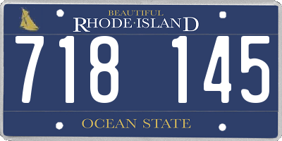 RI license plate 718145