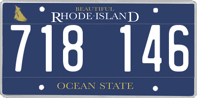 RI license plate 718146