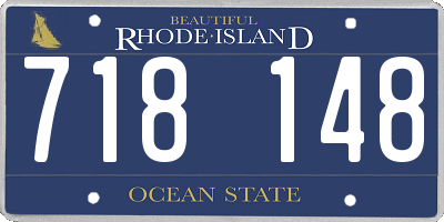 RI license plate 718148