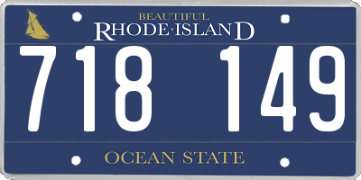 RI license plate 718149