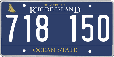 RI license plate 718150