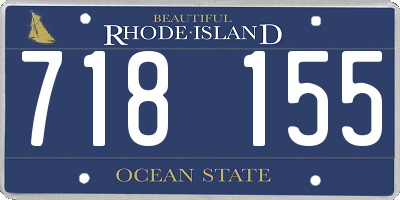 RI license plate 718155