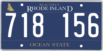 RI license plate 718156