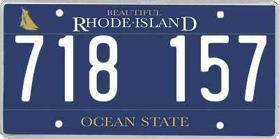 RI license plate 718157