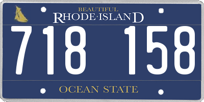 RI license plate 718158