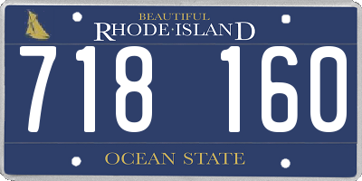 RI license plate 718160