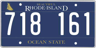 RI license plate 718161