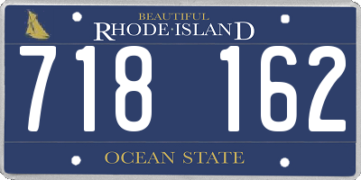 RI license plate 718162