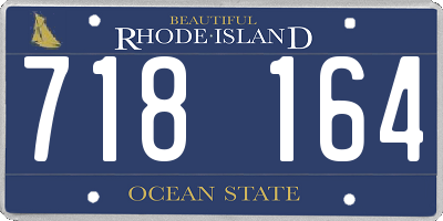 RI license plate 718164