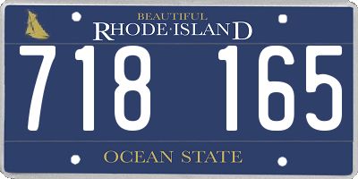 RI license plate 718165