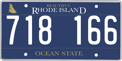 RI license plate 718166
