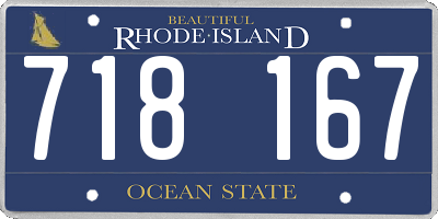 RI license plate 718167