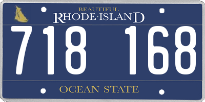 RI license plate 718168