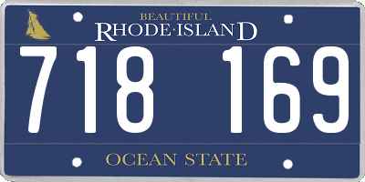 RI license plate 718169