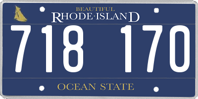RI license plate 718170