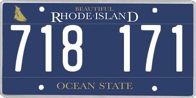 RI license plate 718171