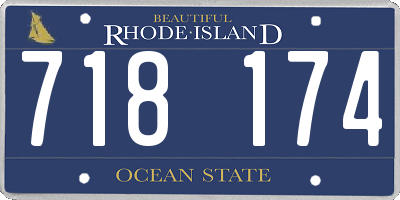 RI license plate 718174