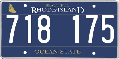 RI license plate 718175
