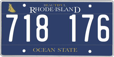 RI license plate 718176