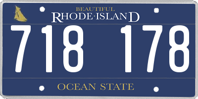 RI license plate 718178