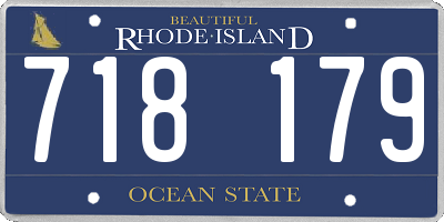 RI license plate 718179