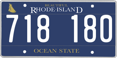 RI license plate 718180