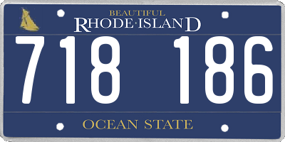 RI license plate 718186