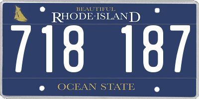 RI license plate 718187