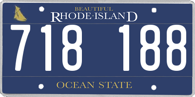RI license plate 718188