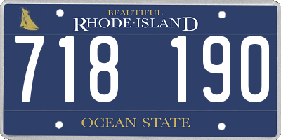 RI license plate 718190