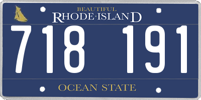 RI license plate 718191