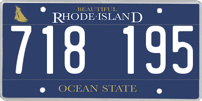 RI license plate 718195