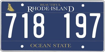 RI license plate 718197