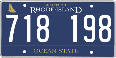 RI license plate 718198