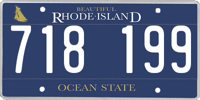 RI license plate 718199