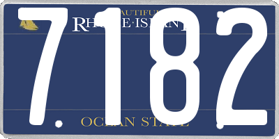 RI license plate 7182