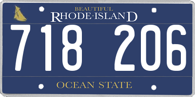 RI license plate 718206