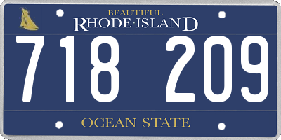 RI license plate 718209