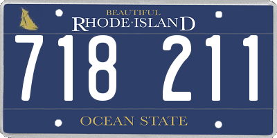 RI license plate 718211