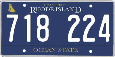 RI license plate 718224