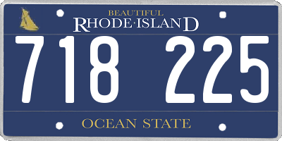 RI license plate 718225