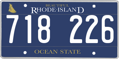 RI license plate 718226