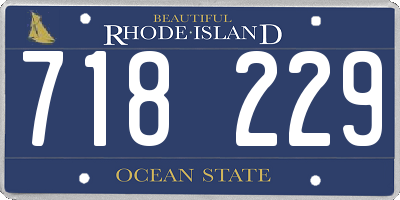 RI license plate 718229